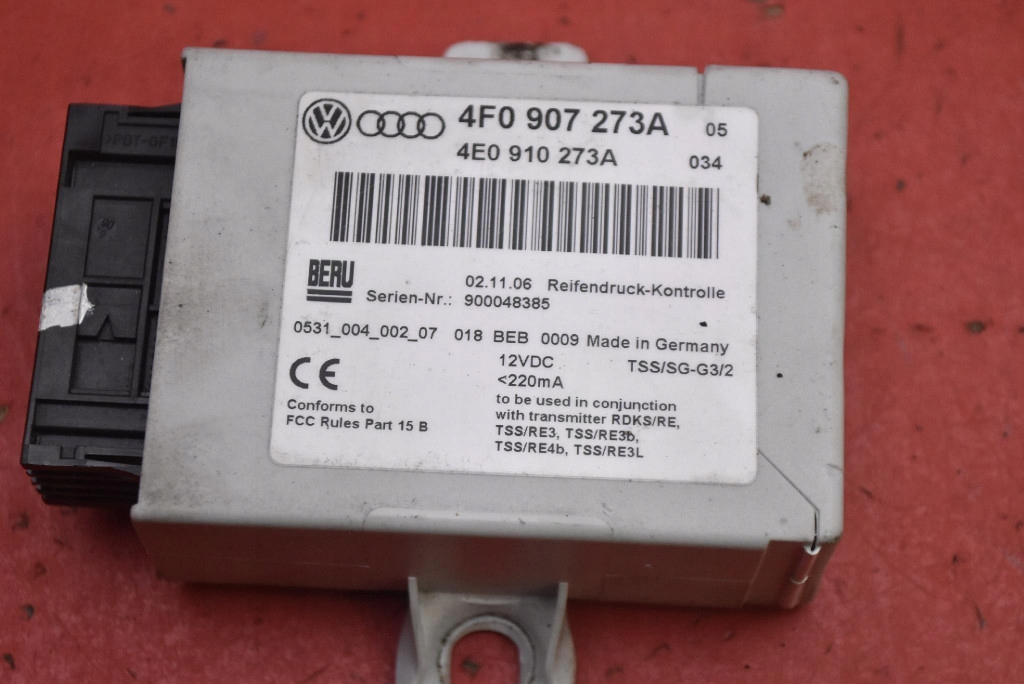 Centralina modulo pressione pneumatici, gomme 4F0907273A AUDI A8 D3 LIFT 05-07