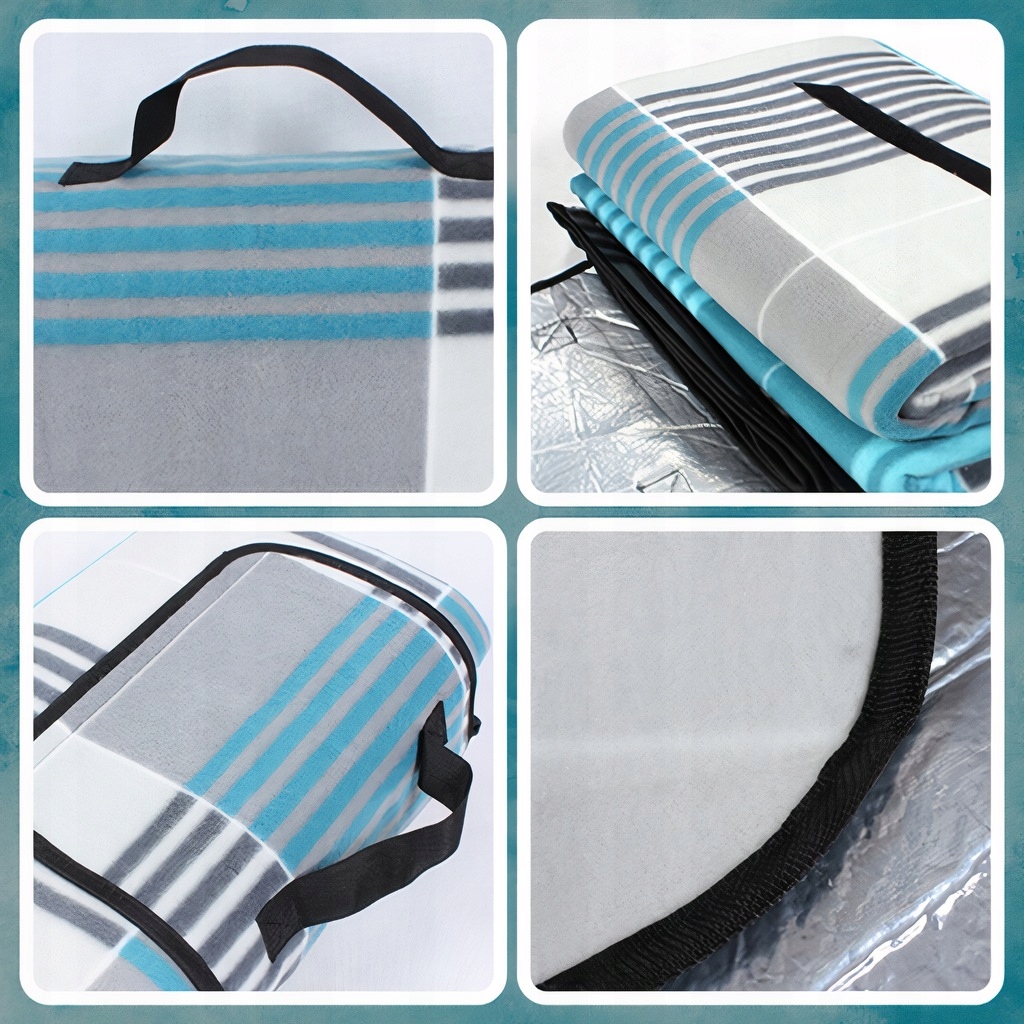 KOC WODOODPORNY PLAŻOWY PIKNIK MATA IZOLACJA XL 200 x 200cm WYSOKA JAKOŚĆ Marka inna marka