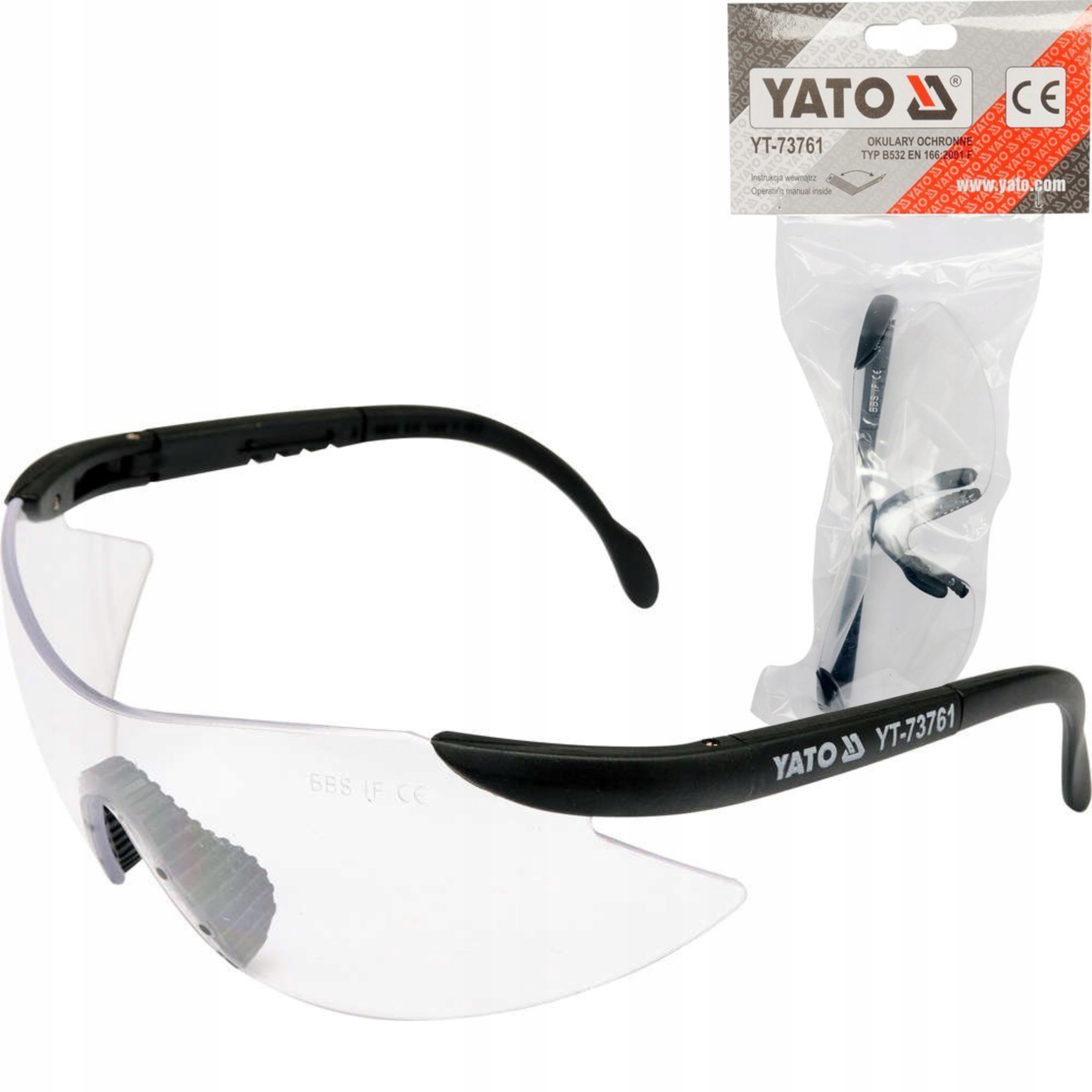 YATO OKULARY OCHRONNE PRZECIWODPRYSKOWE BEZBARWNE