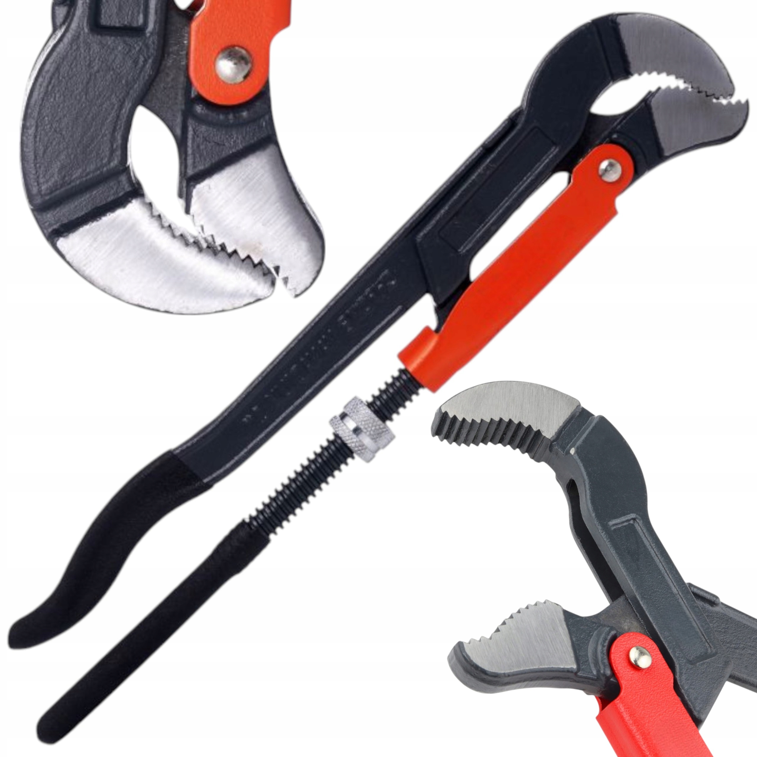 Klucz nastawny do rur 2" Cale Cęgi Żabka Hydrauliczny Szczypce Szwedzki