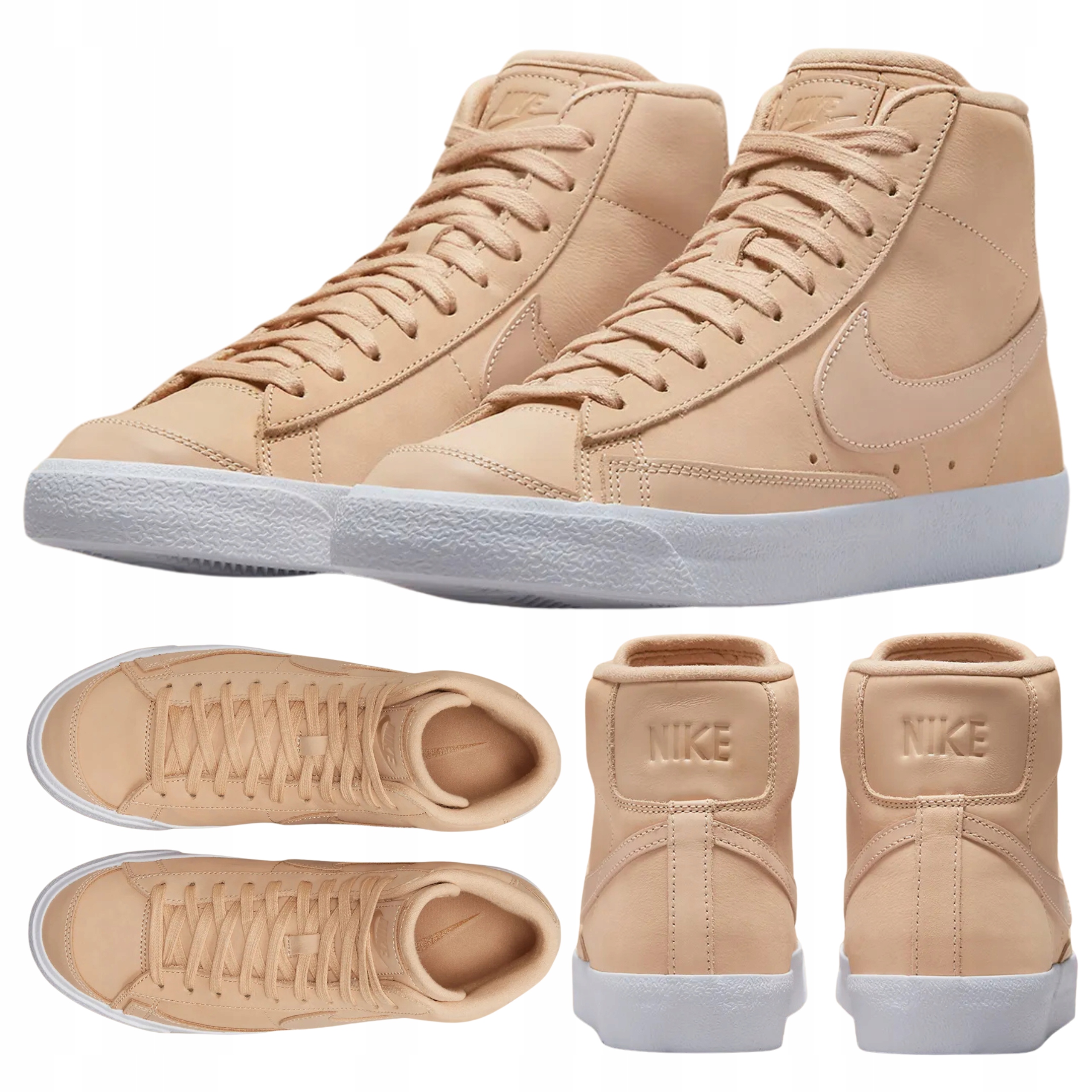 Dámské Vysoké Pohodlné Kožené Boty Nike Blazer MID Prm DQ7572 200 vel. 37,5