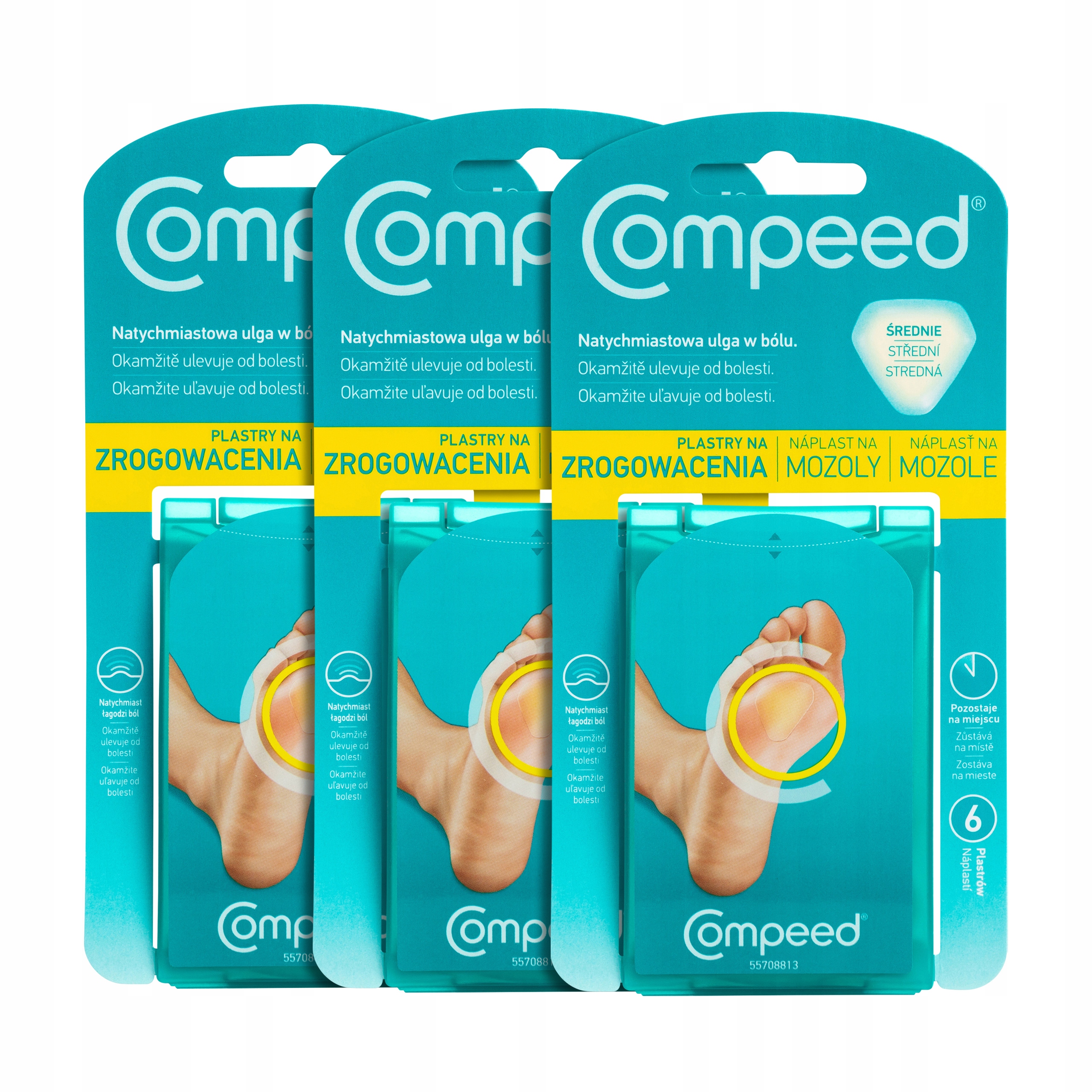 

Compeed plastry na zrogowacenia średnie 6 szt x3