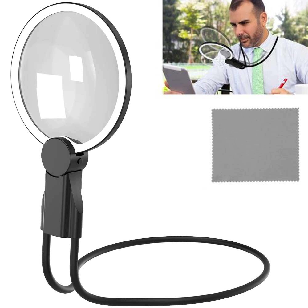 Ruční Lupa S Led Osvětlením 5X Pro Čtení Na Krku Usb-c S Regulací