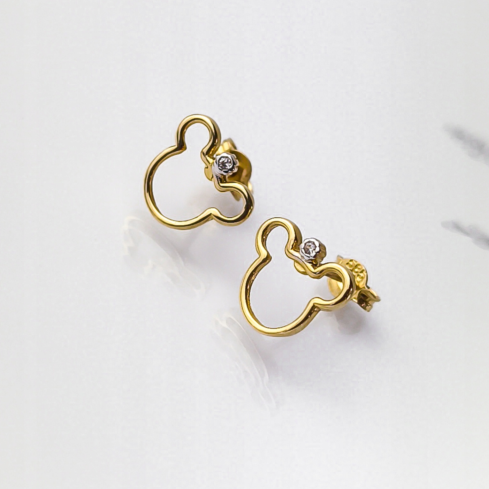 Náušnice zlaté tyčinky-myš pr 585