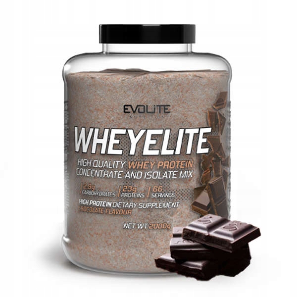 Evolite WheyElite 2000g Wpc Izolát Bílkoviny Dvojitá čokoláda