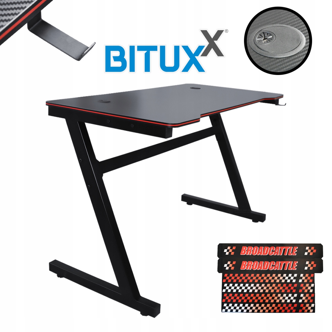 Herní stůl pro hráče počítačový černý 120 cm Mdf 15 mm