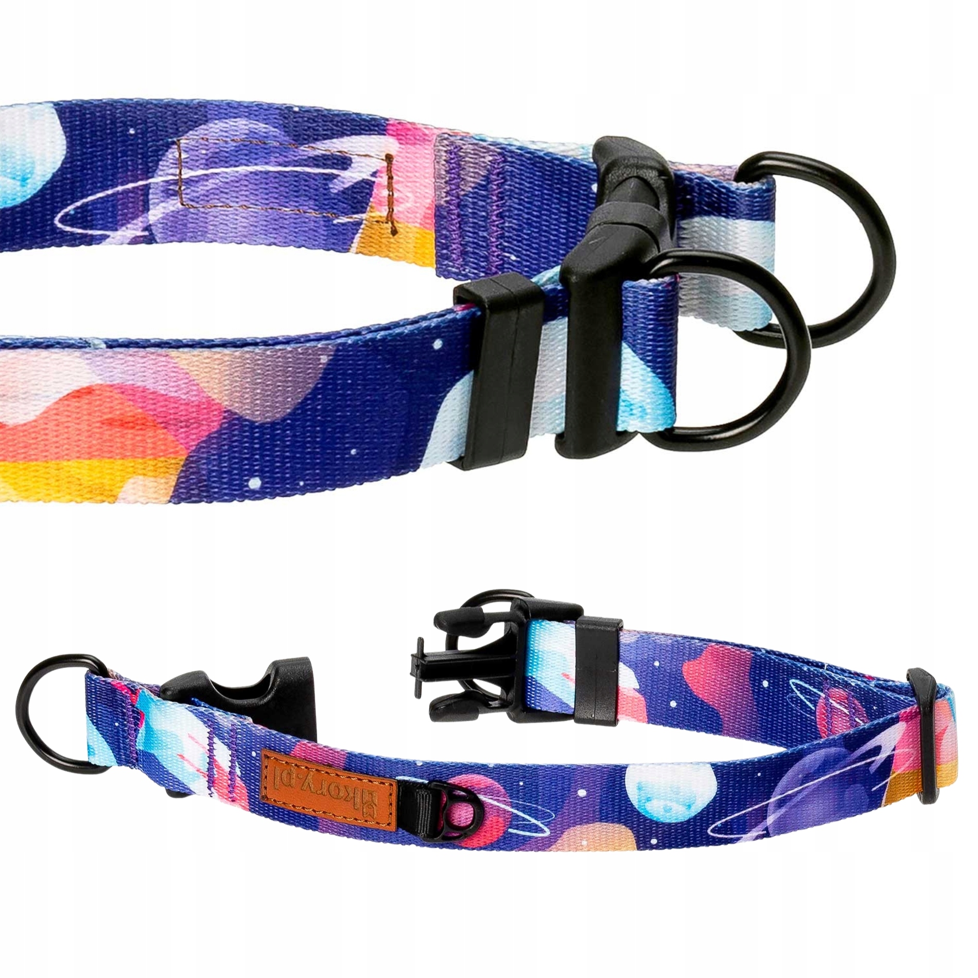 Levně Obojek Pro dvojité zapínání pro silného psa L/XL 30 mm Ukory Barevný vzor