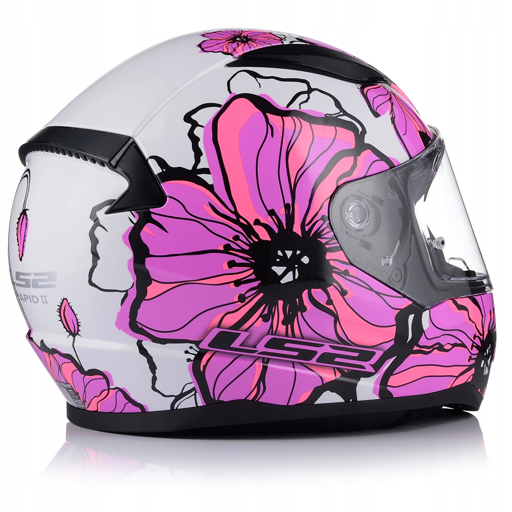KASK MOTOCYKLOWY LS2 FF353 RAPID II POPPIES DAMSKI RÓŻOWY SYSTEM PINLOCK Typ Integralne / Pełne