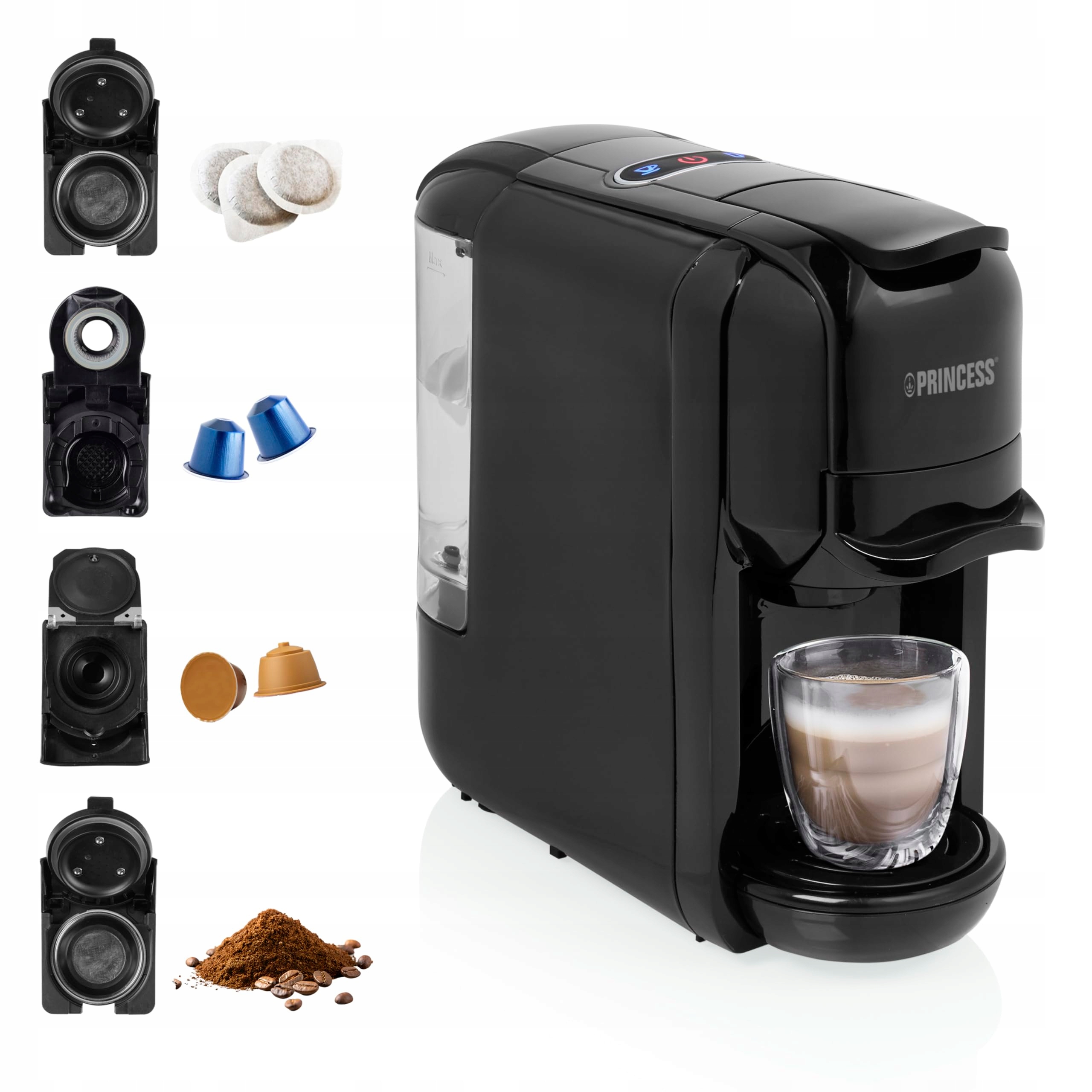 Princess Kávovar 249452 Pro kapsle Nespresso 0,6 l 1450 W