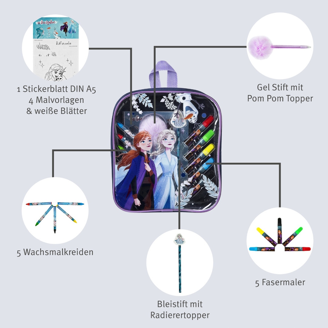 Zestaw do kolorowania KRAINA LODU w plecaku Kod producenta FRVW5201