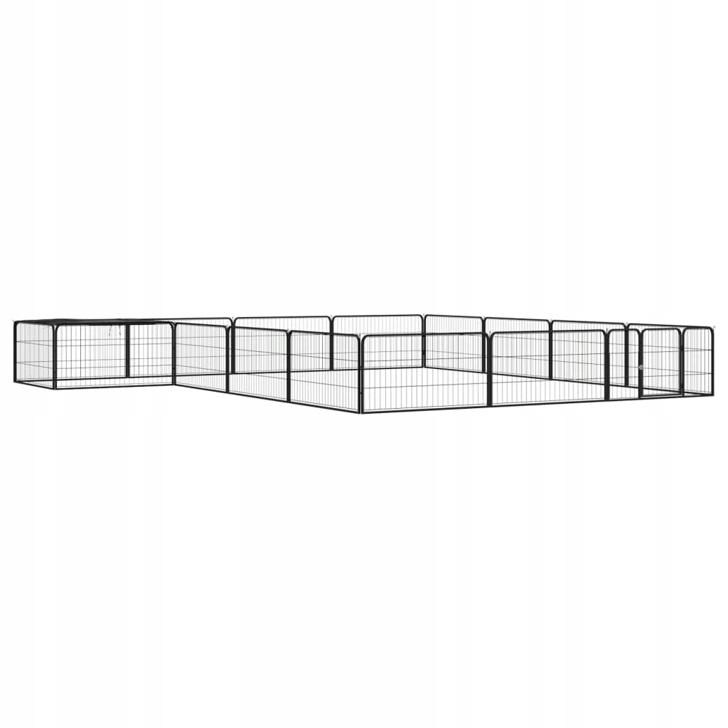 Kotec pro psa VidaXL 400x400x50 cm ocel práškovaná černá