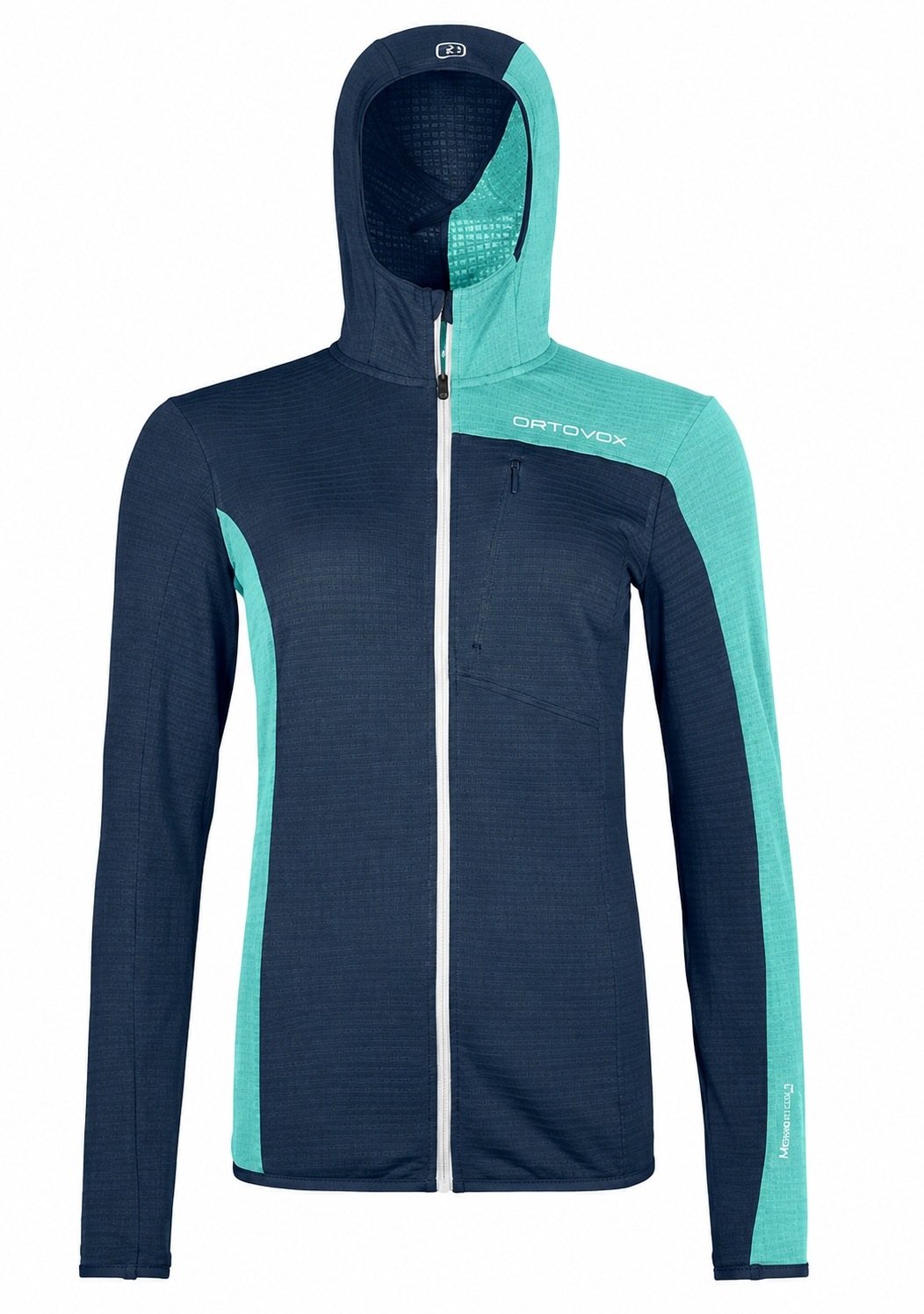 Bluza Damska Ortovox Fleece Light Grid Hooded Jkt M Deep Ocean