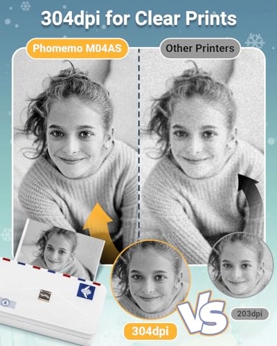 PHOMEMO M04AS Mini Drukarka Termiczna Bluetooth 300DPI iOS Android — miniatura 4