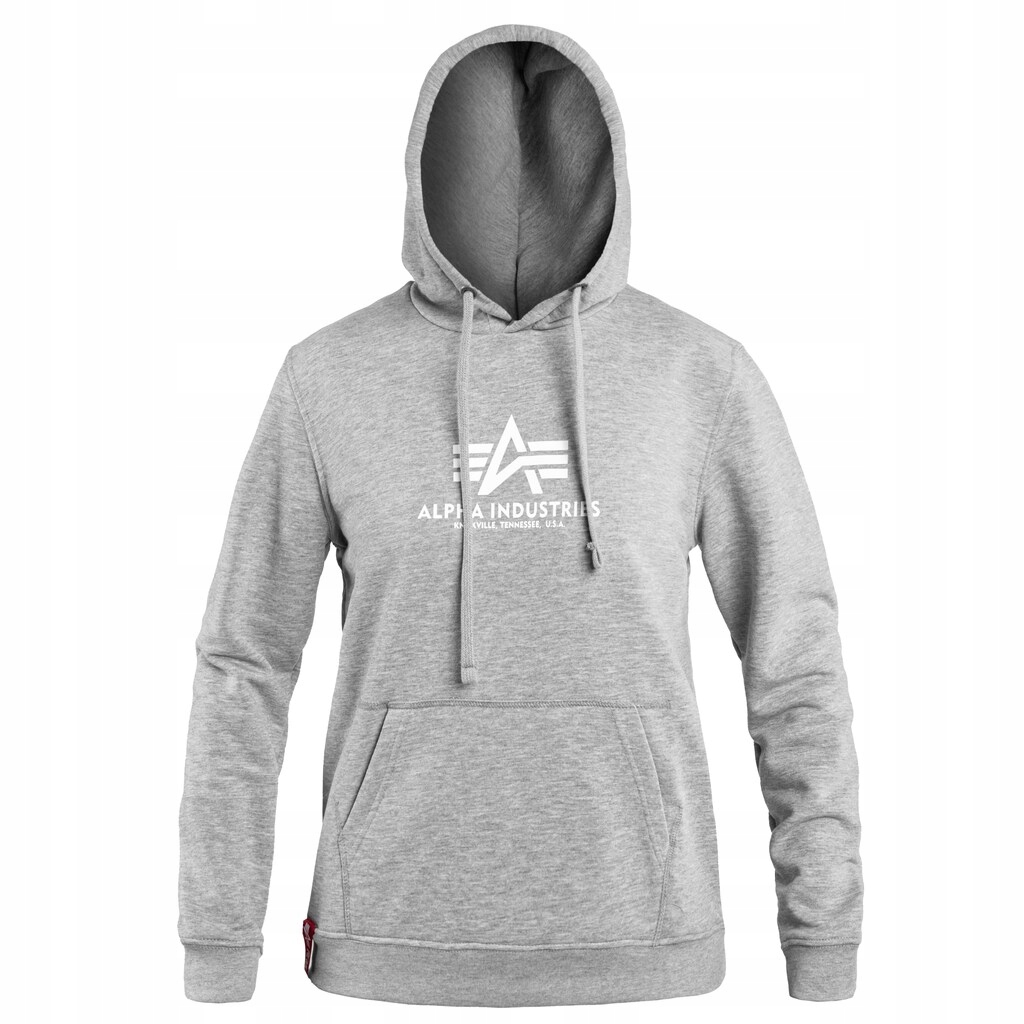 Mikina Alpha Industries New s kapucí šedá vřesová Xs