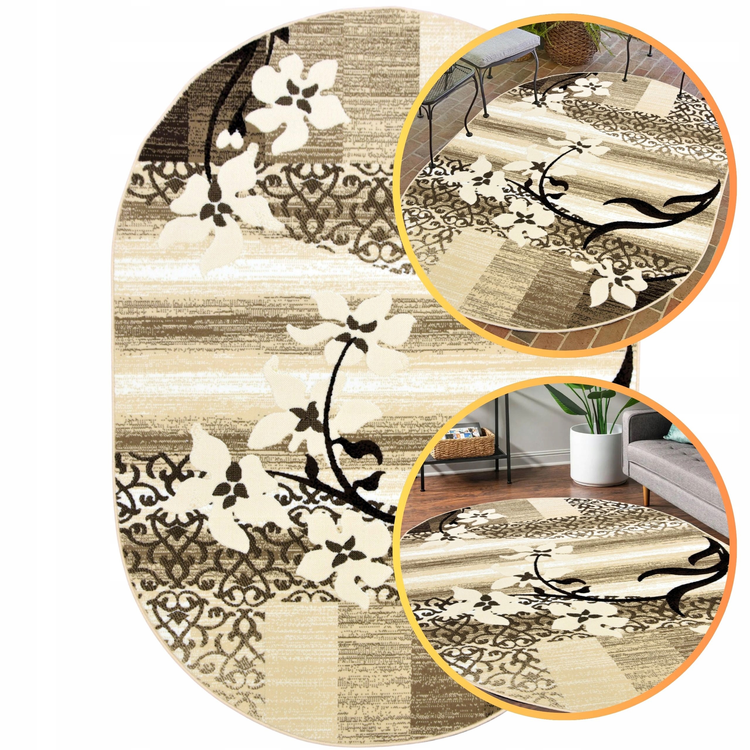 Koberec Oválný 160x225 Venezia Béžový Koberce Do Obývacího Pokoje Ložnice Belgický