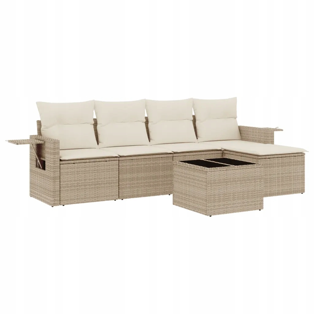 Ratanový zahradní set béžový 55x62x69 cm