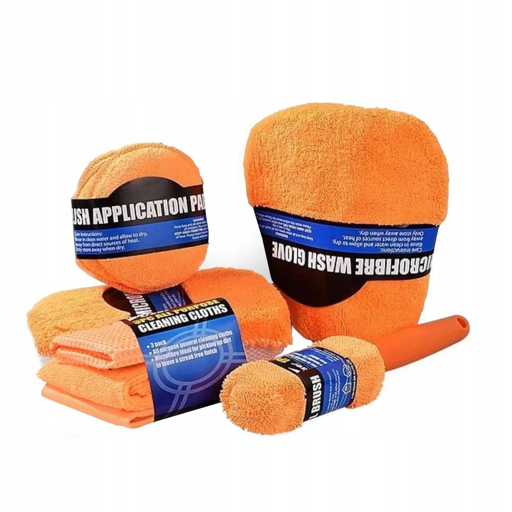 ZESTAW DO MYCIA SAMOCHODU AUTA CAR DETAILING FELG ŚCIERKI MIKROFIBRA 9EL Kod producenta ZESTAW DO MYCIA SAMOCHODU 9EL. DETAILING