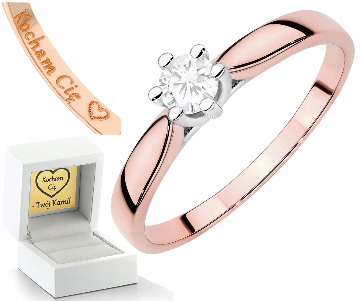 Prstýnek Laboratorní Briliant 0,30CT Růžové Zlato