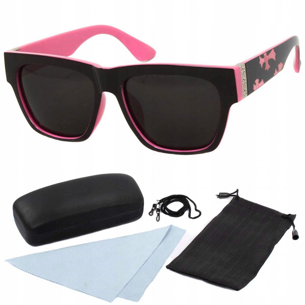Polar Fashion K7040 C6 černo-růžové sluneční polarizační brýle