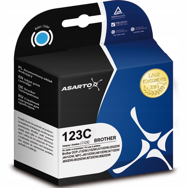 

Tusz Asarto do Brother LC123 DCP-J132W MFC-J4410 c
