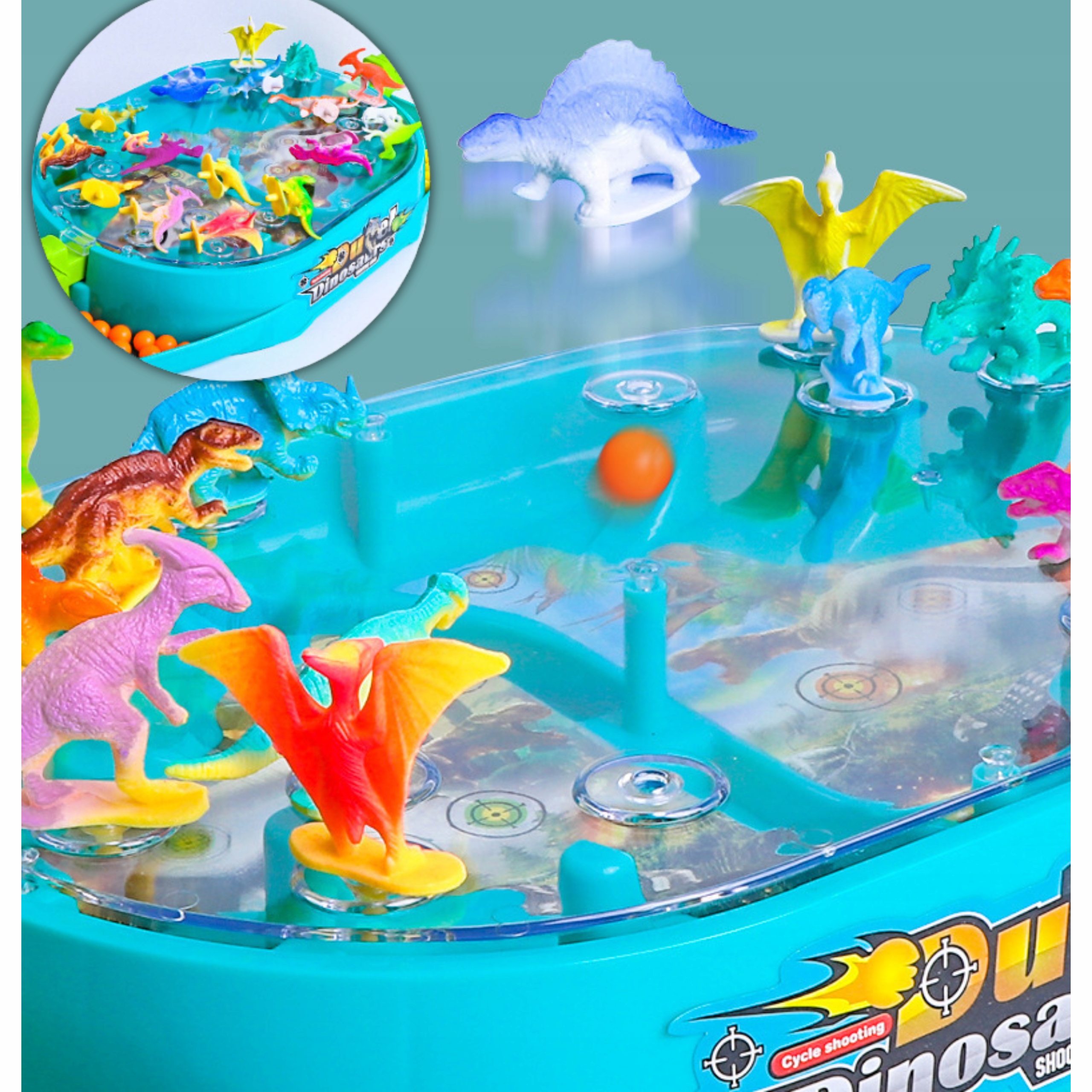 GRA ZRĘCZNOŚCIOWA INTERAKTYWNA ZABAWKA PREZENT DLA DZIECI DINOZAURY STRZELA Maksymalna liczba graczy 2