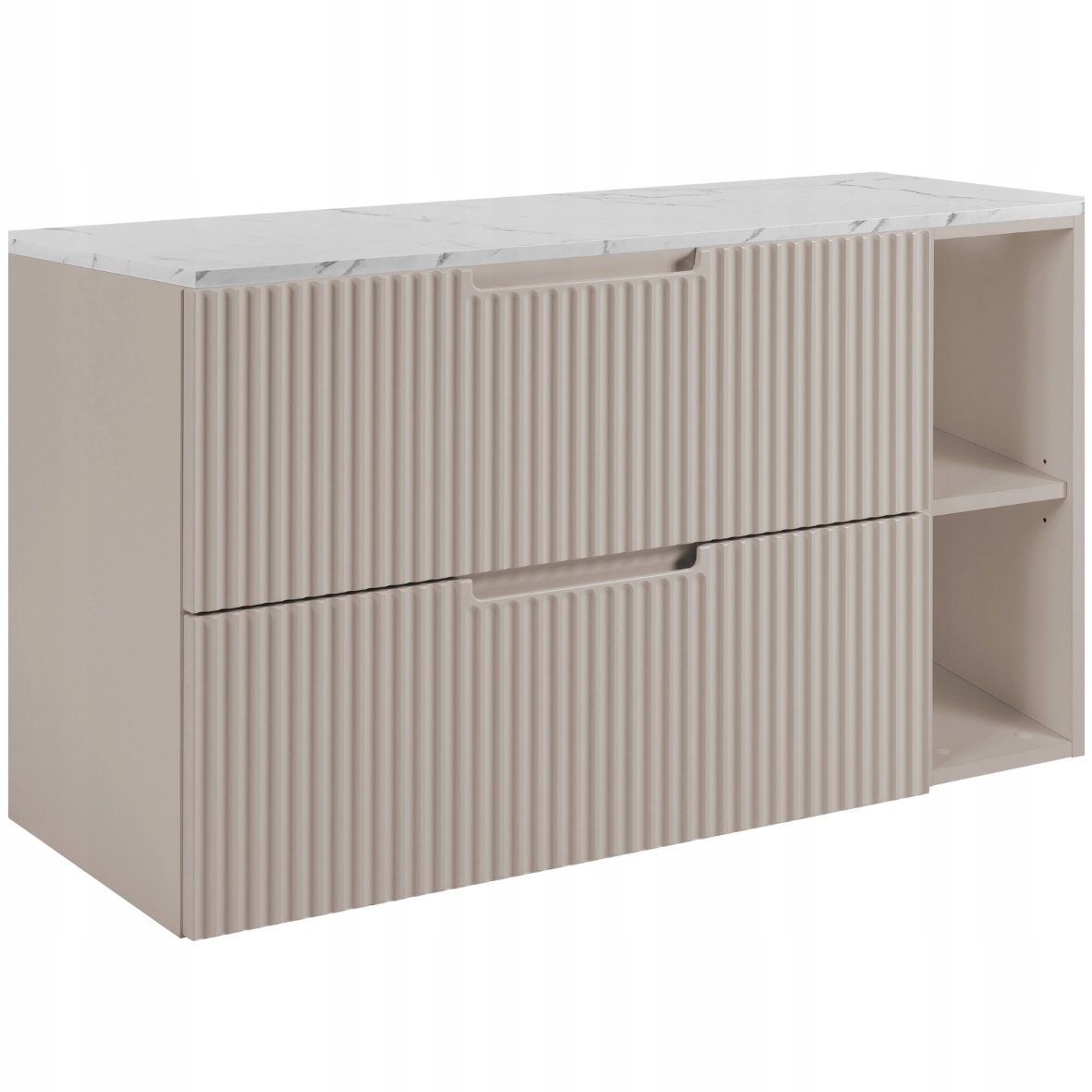 Koupelnová skříňka Pod Umyvadlo 100 kašmír módní Rýhované Přední Mdf