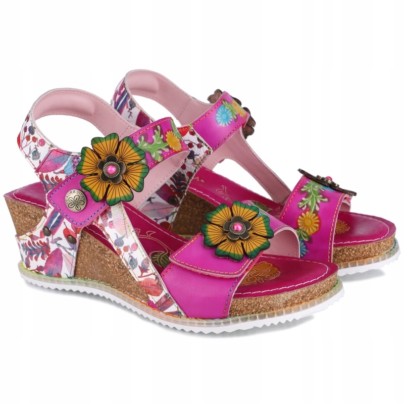 Dámské kotníkové sandály Laura Vita Bonito 38 Fushia AS313-38 Vel. 39