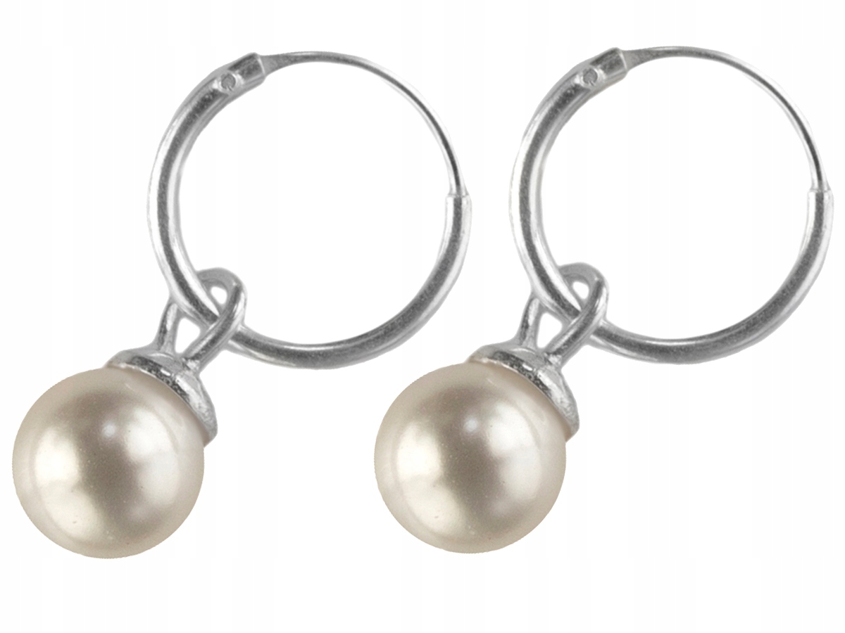 

Versil kolczyki koła 10 mm perły Swarovski Srebro