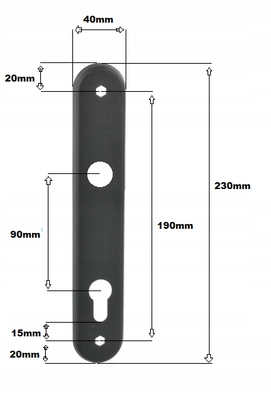 GAŁKA GAŁKI DO FURTKI BRAMKI DRZWI 90mm CZARNA RUCHOMA Z DWÓCH STRON Rodzaj Klamka do furtek i bram
