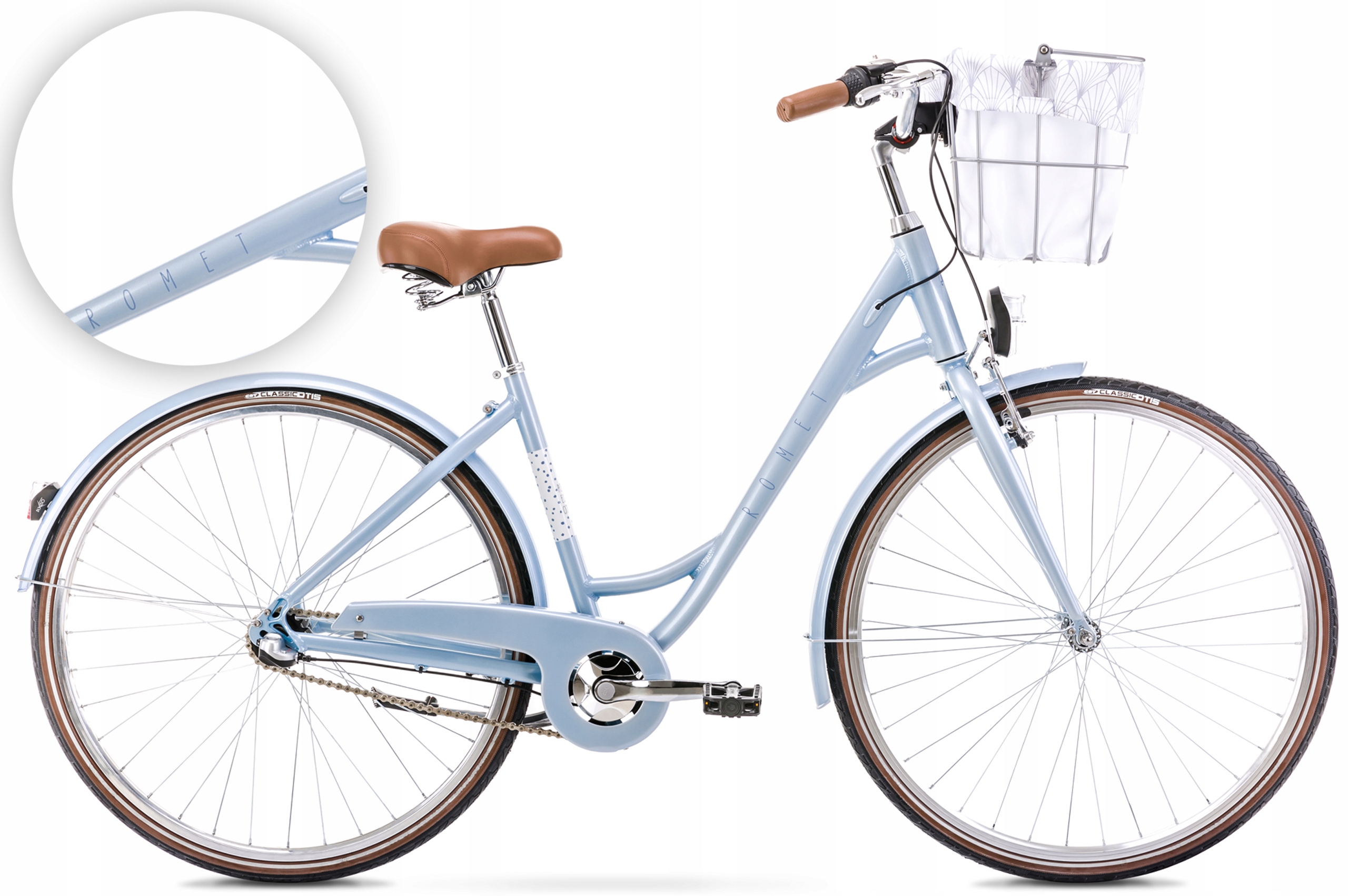 Rower miejski 28" Romet Pop Art Eco rama L 20" niebieski koszyk R25