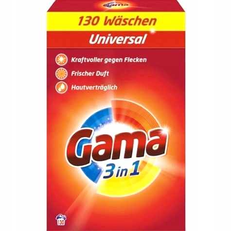 Levně Prášek Gama XXXL Na Praní 130 Praní univerzál 7,8kg Waschen 3in1