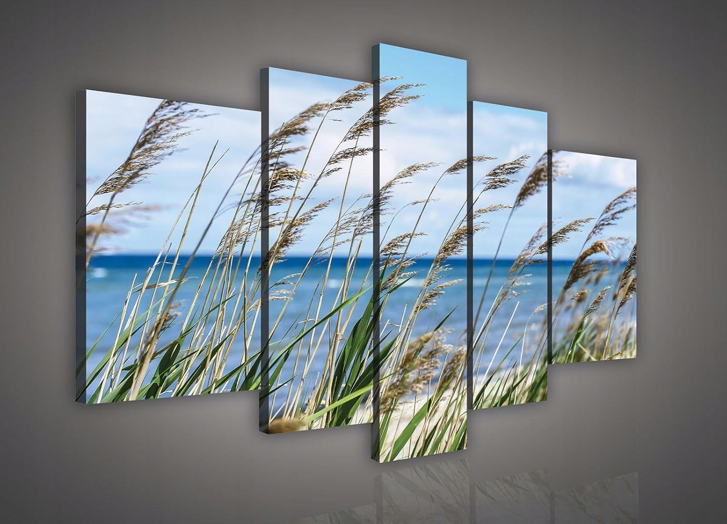 Obraz 170x100 Príroda krajina trstina voda obloha pokoj sviežosť