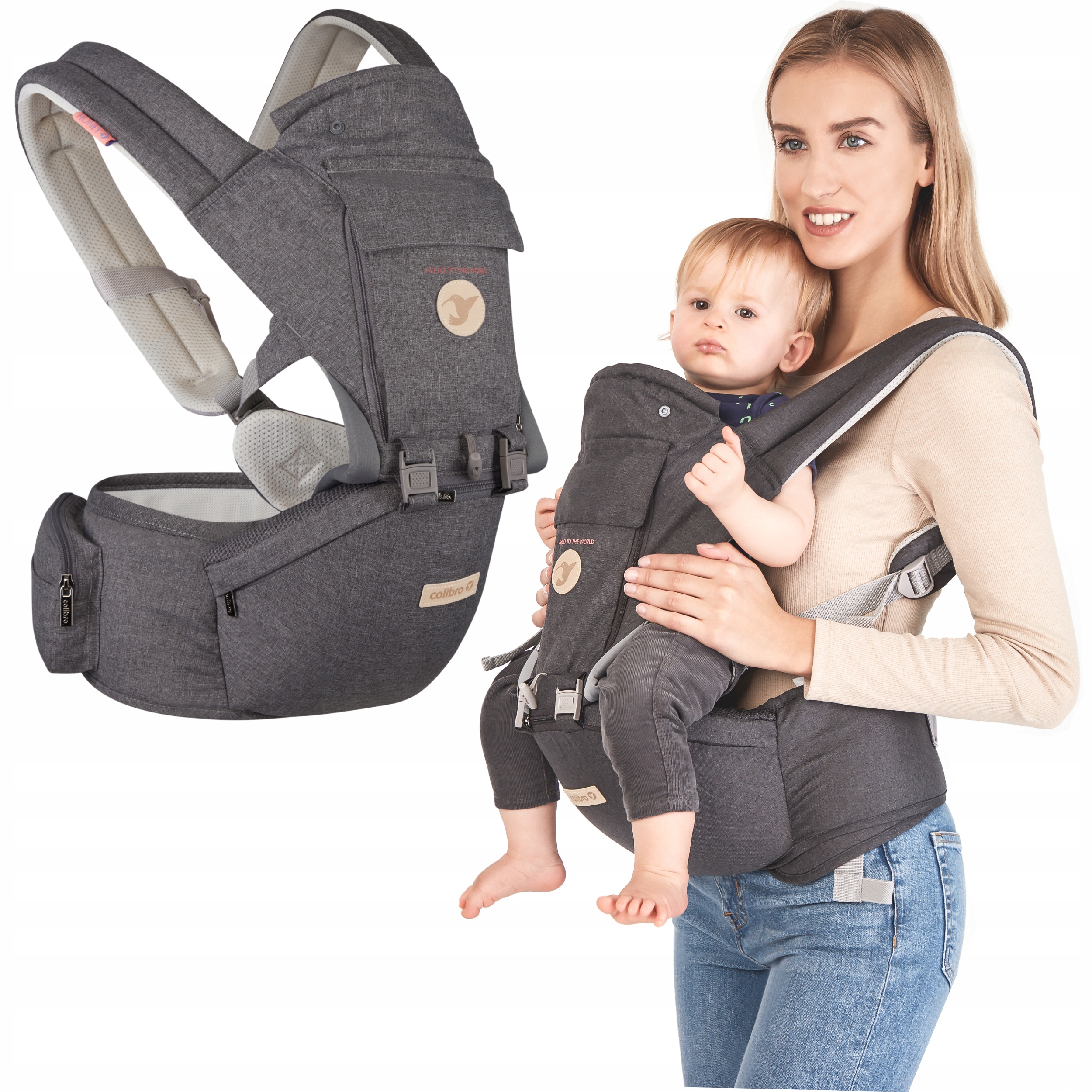 

Nosidełko 12W1 Nosidełko Biodrowe 18 Kg Siedzisko+