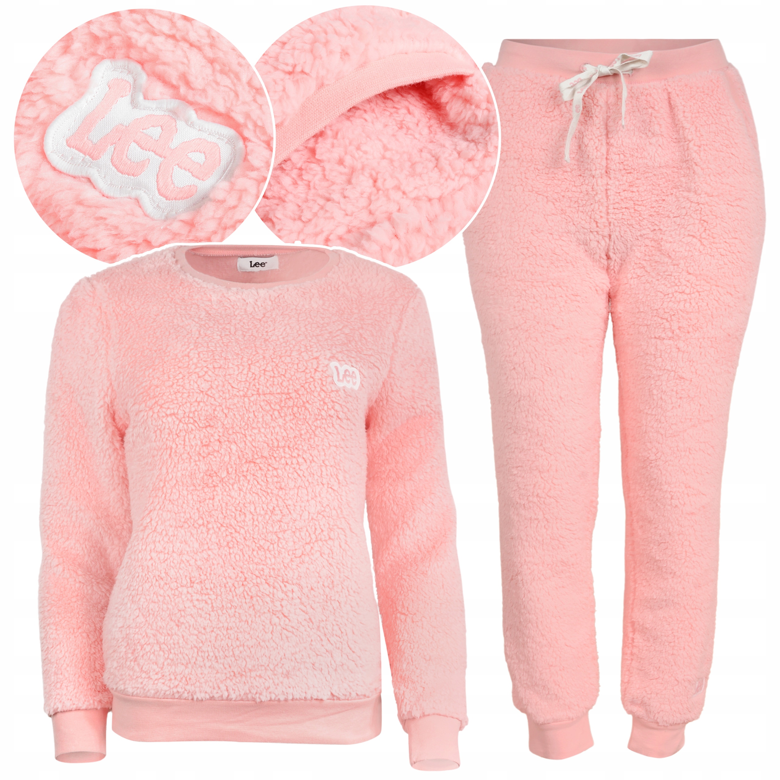 Lee Mikina Zimní kalhoty Dámský komplet Noční Růžová 48015 Velikost L