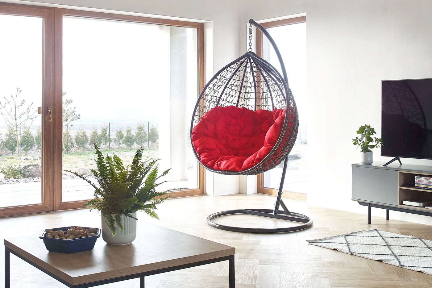 HUŚTAWKA HAMAK FOTEL WISZĄCY OGRODOWY TARAS KOKON