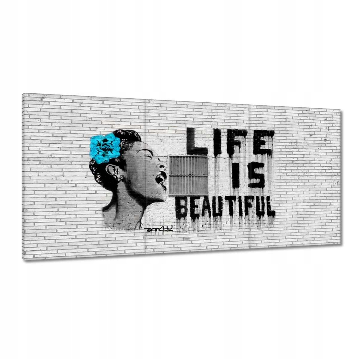 Obrazy 120x60 Banksy Life jsou krásné