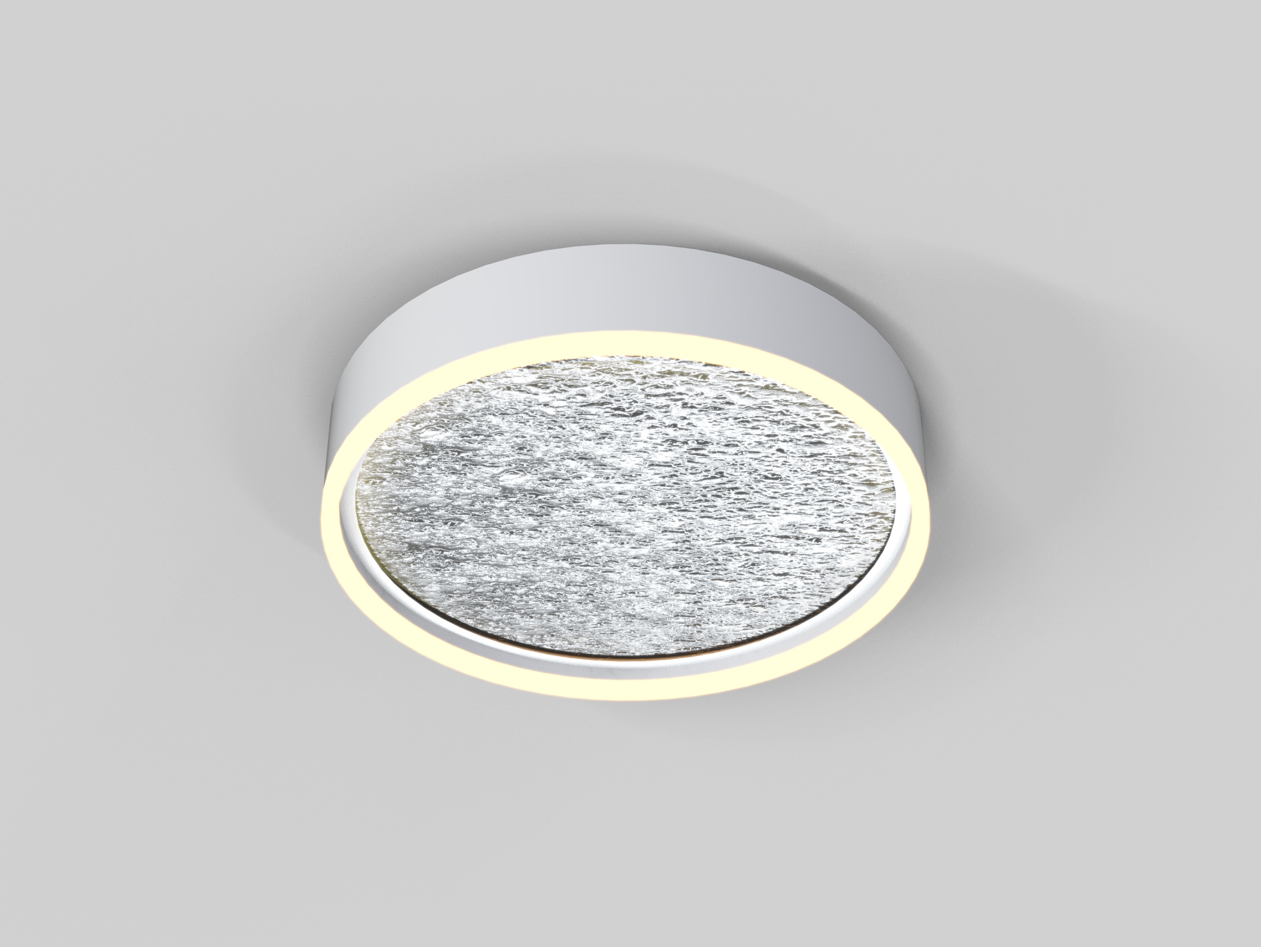 Stropná lampa Bordeaux v striebornej farbe, priemer 40 cm