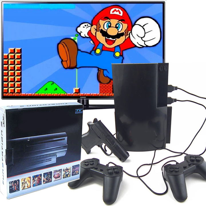 Konsola TV Pegasus gra telewizyjna TV Mario Tanki 8 + pady pistolet retro