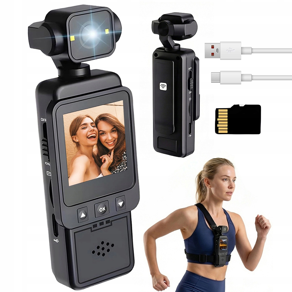 Sportovní Wifi Usb Kamera Akcesoria Sada Černá Hd 1080P