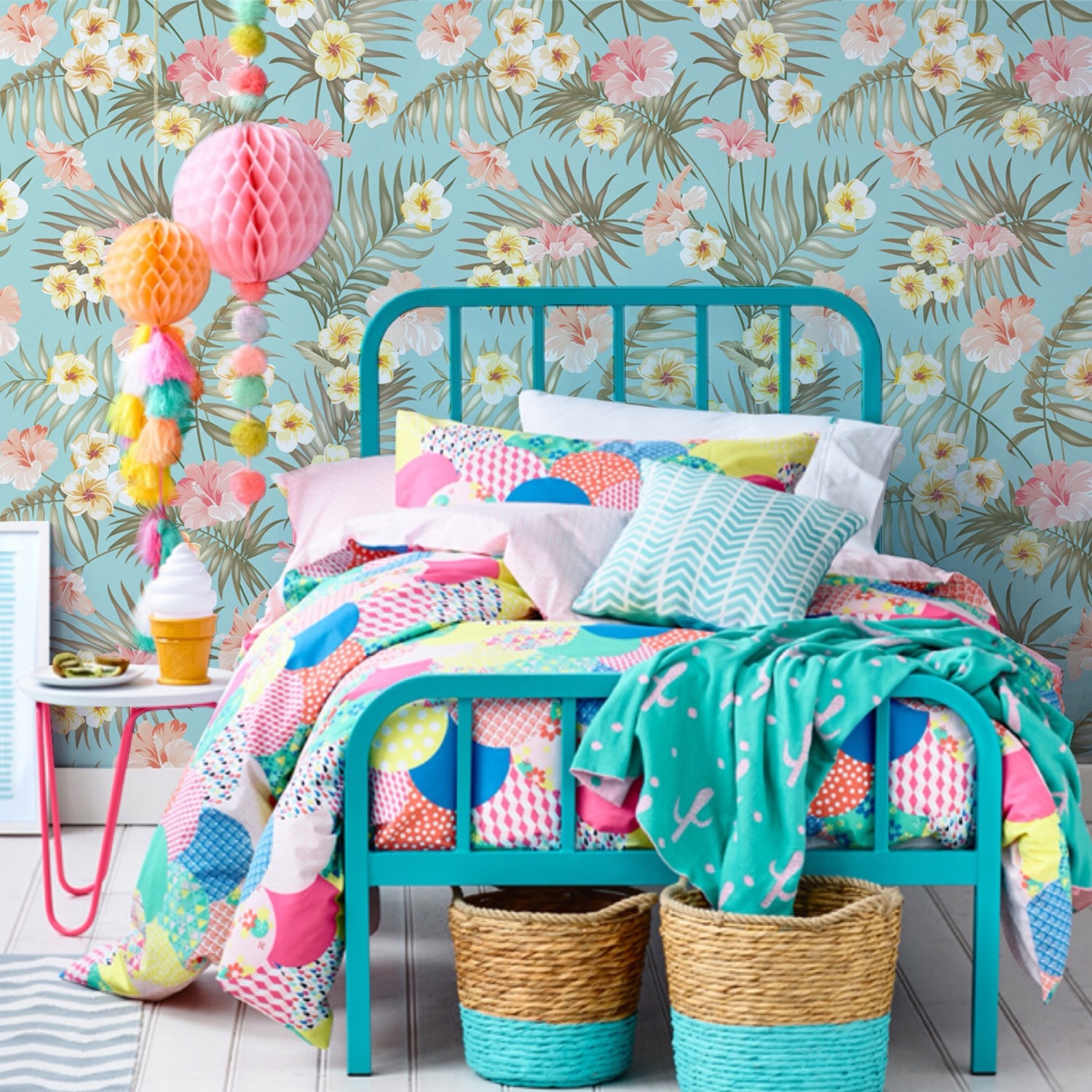 

Tapeta ścienna Słodkie egzotyczne kwiaty 312x219cm