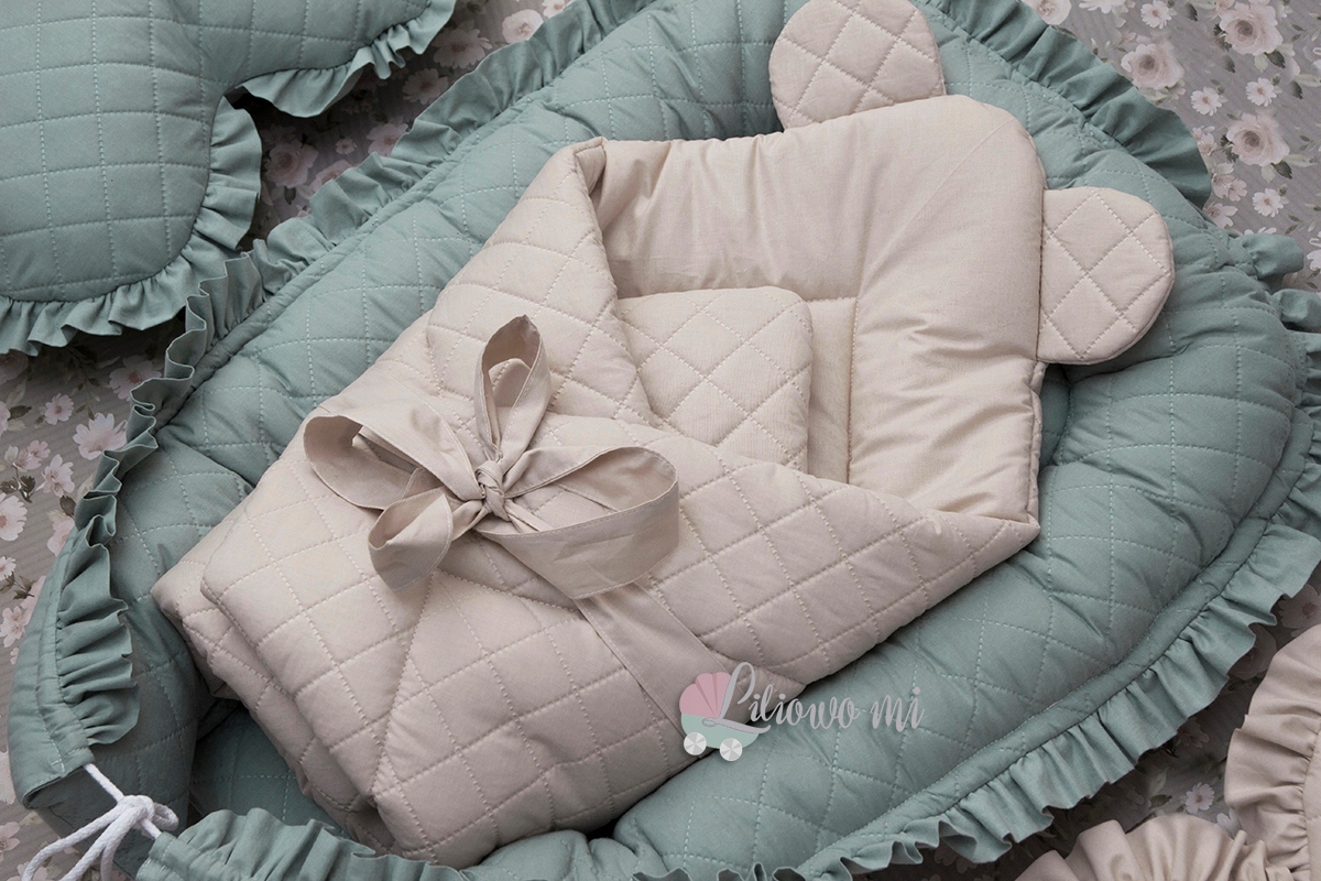 KOKON GNIAZDKO Pikowany z falbaną Wysoka jakość Liczba elementów 1 szt.