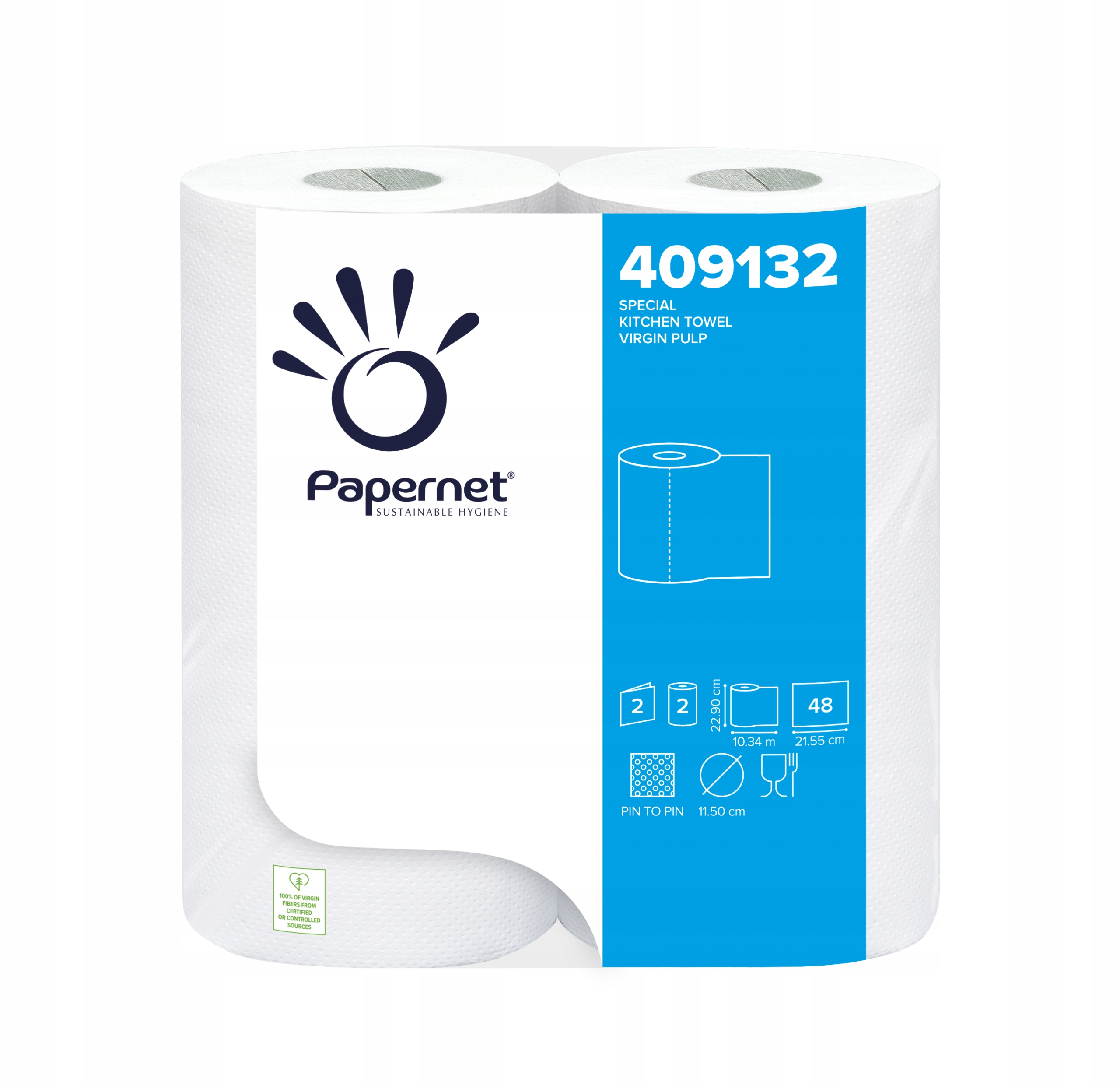 

Papernet Ręcznik papierowy celuloza biały 409132