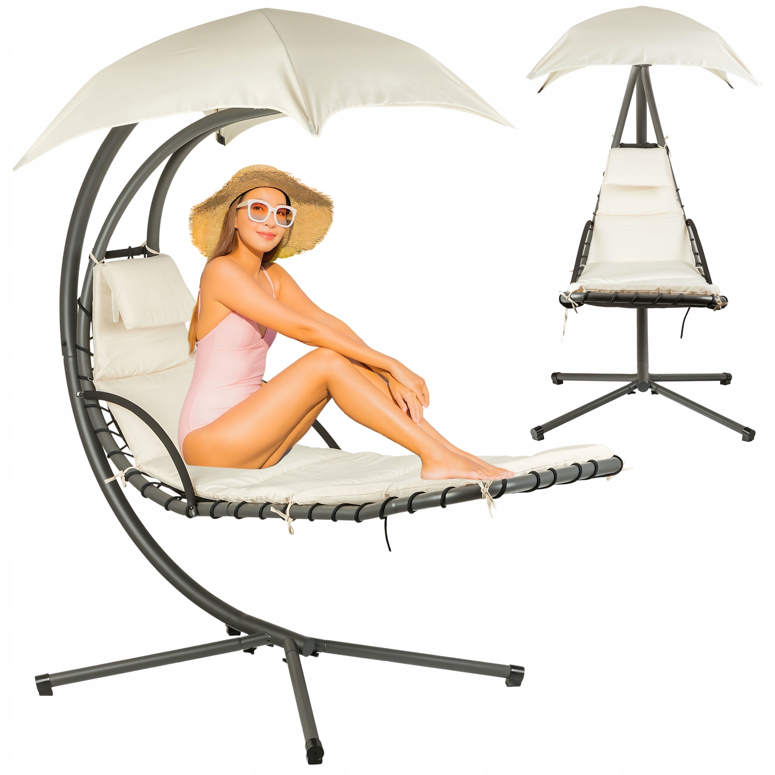 Leżanka Ogrodowa Huśtawka Hamak Fotel Wiszący Bujany Ogrodowy