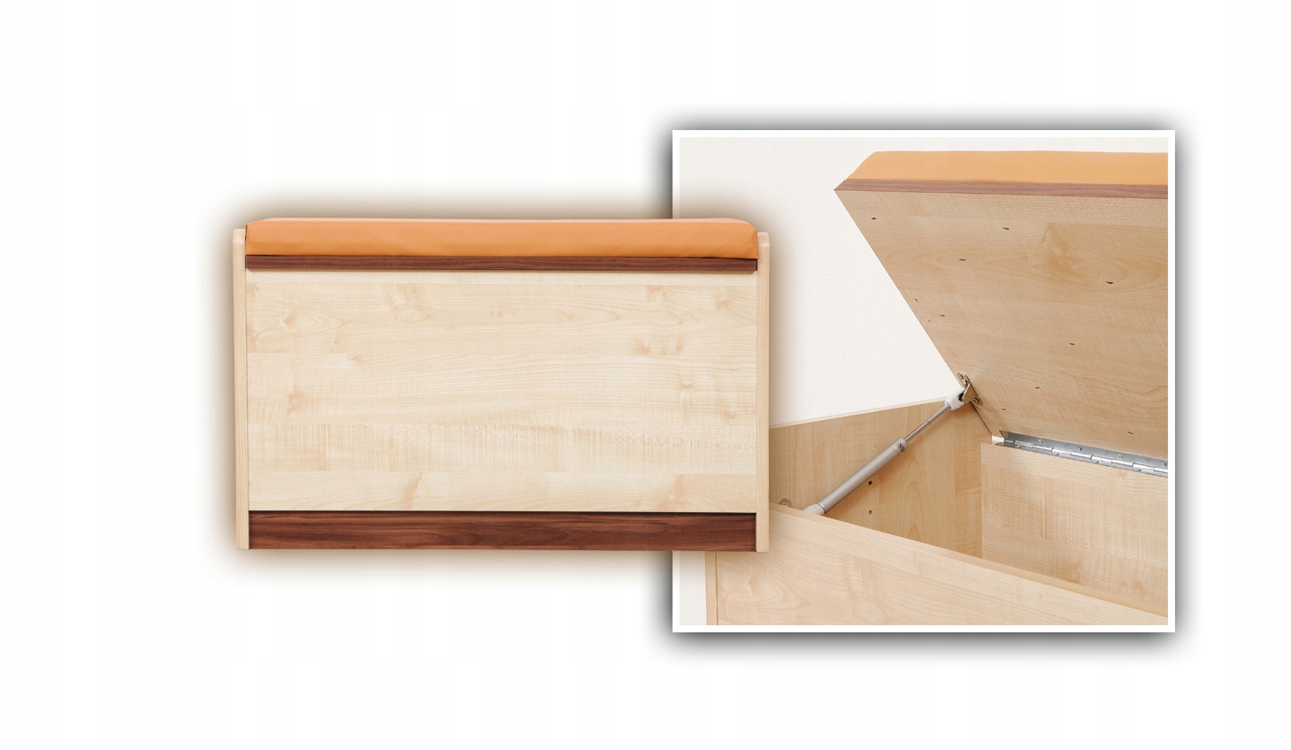 SKRZYNIA ZE SCHOWKIEM CL-18 KOLOR KLON/ORZECH ECCO