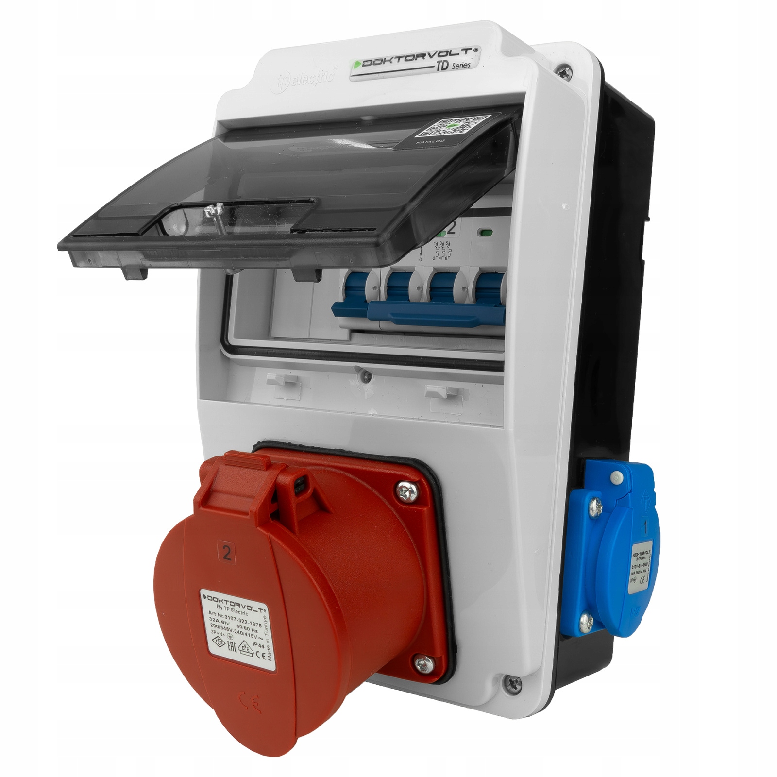 Stavební rozvaděč Xs-s 32A 2x230V IP44 zásuvky Doktorvolt DV-5060-D