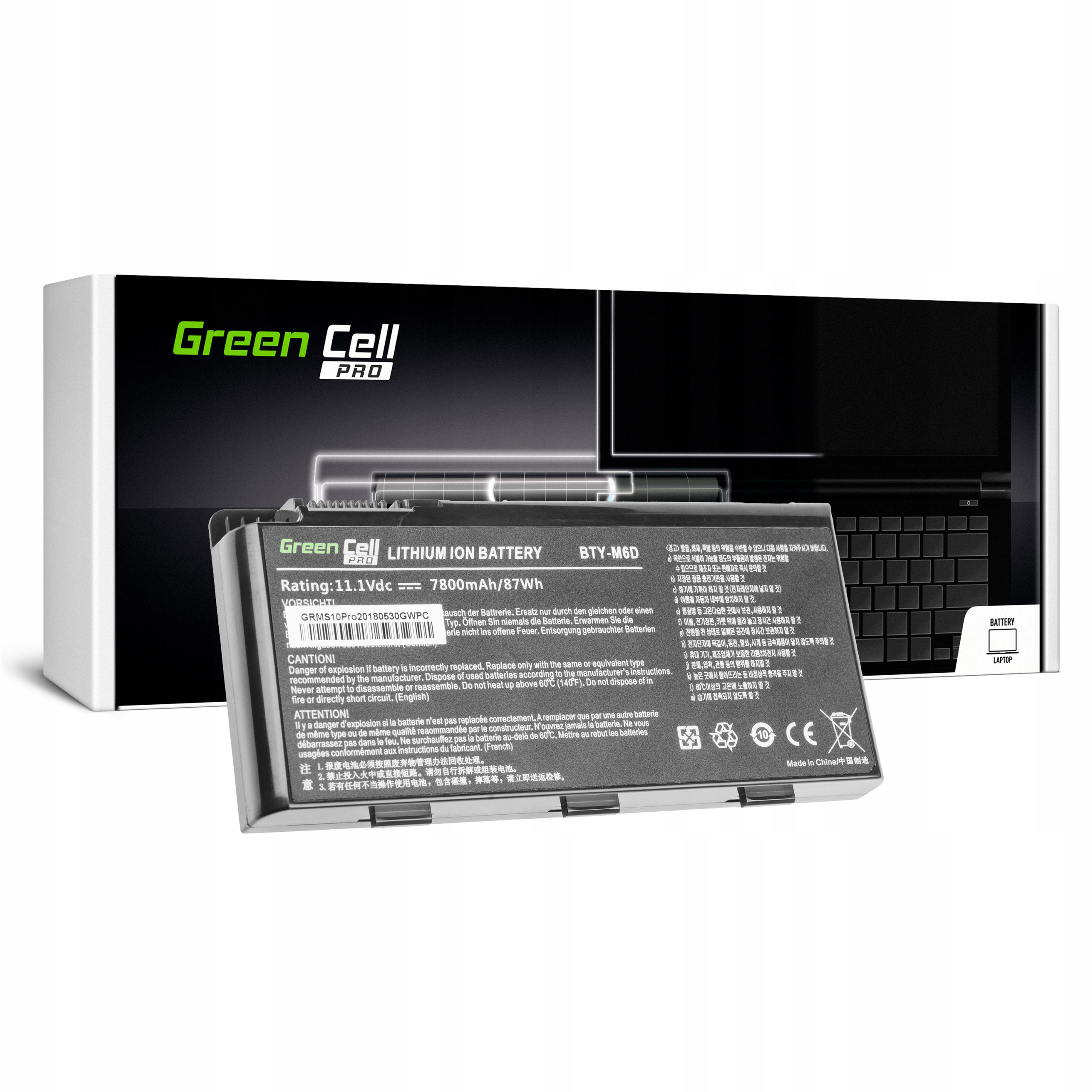 

Bateria BTY-M6D do Msi GT60 GT70 GT660 GT680 87Wh