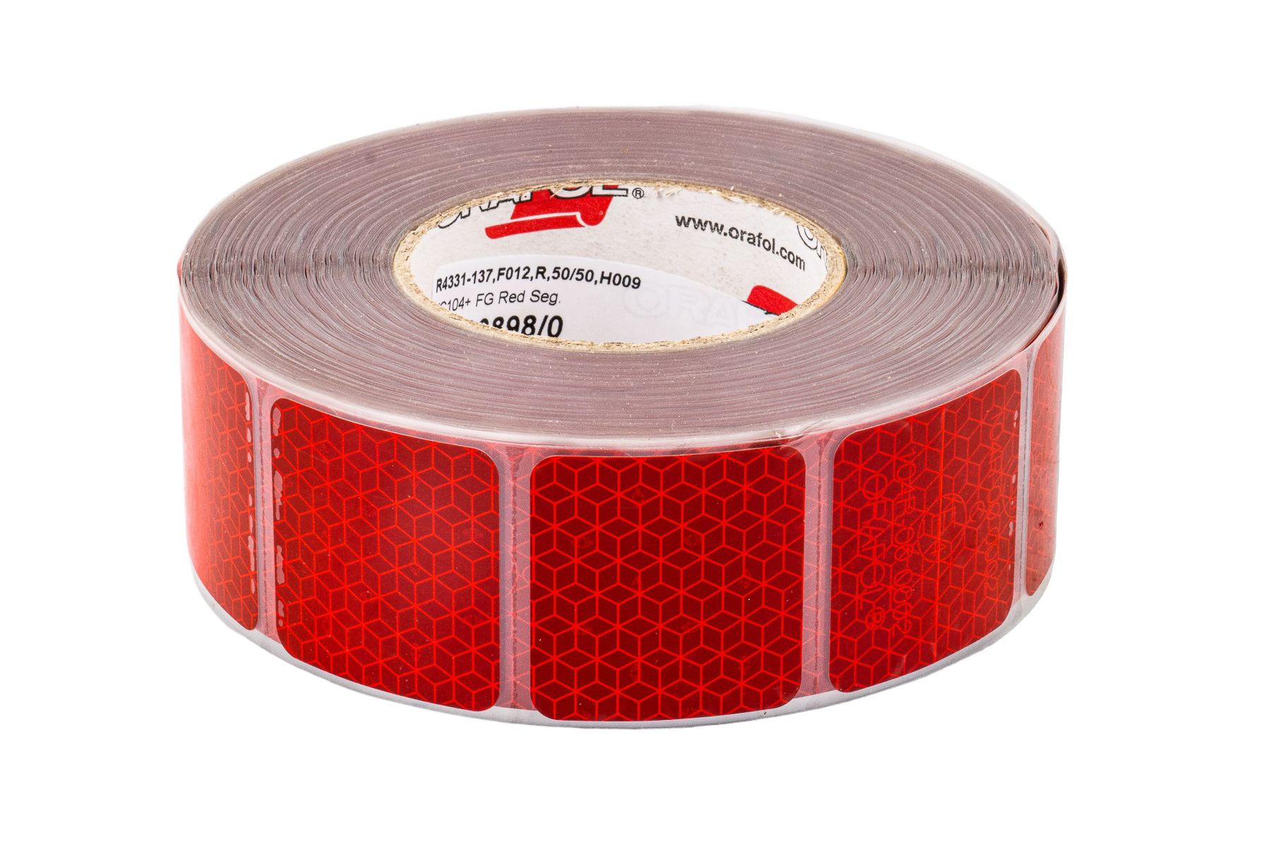 Taśma odblaskowa czerwona w segmentach samoprzylep