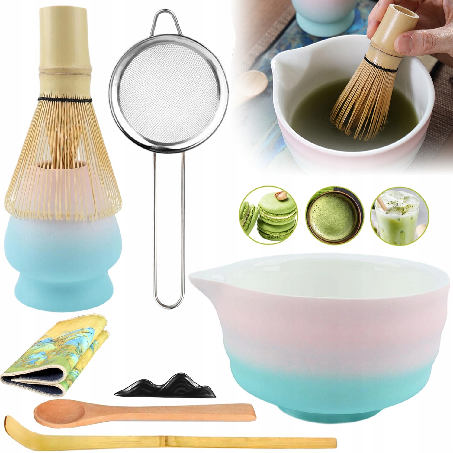 Levně Sada Na Čaj Matcha, Sada Metel Matcha S Metličkou Na Matchu 8V1