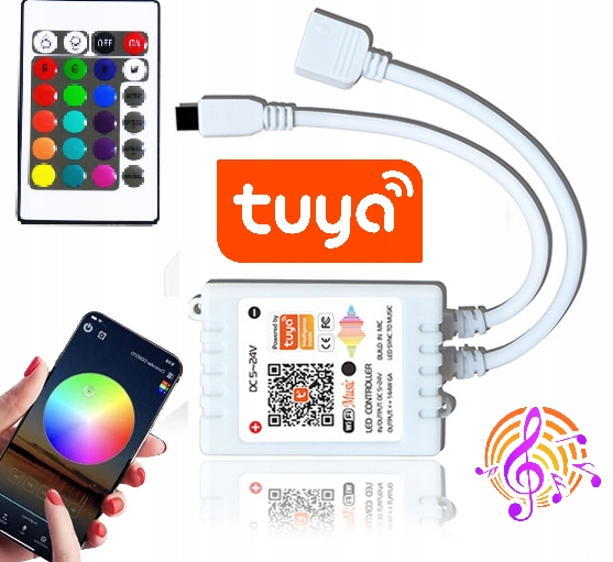 

Sterownik muzyczny Rgb taśm Led WiFi Smart Tuya