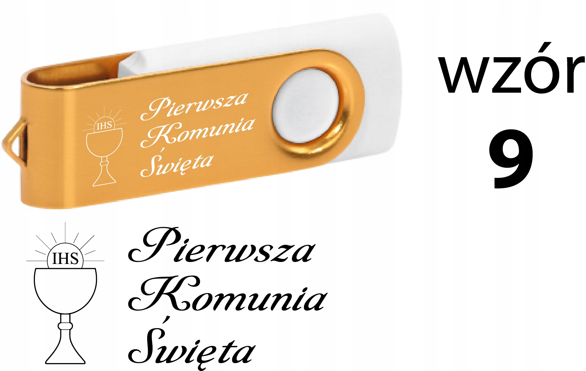 Pendrive twister 4GB usb2.0 Pamiątka I Komunii Św Maksymalna prędkość zapisu 5 MB/s